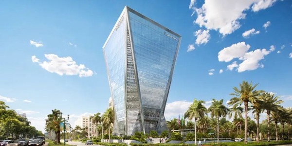 邁阿密金融新地標(biāo)封頂，造型如“倒金字塔”